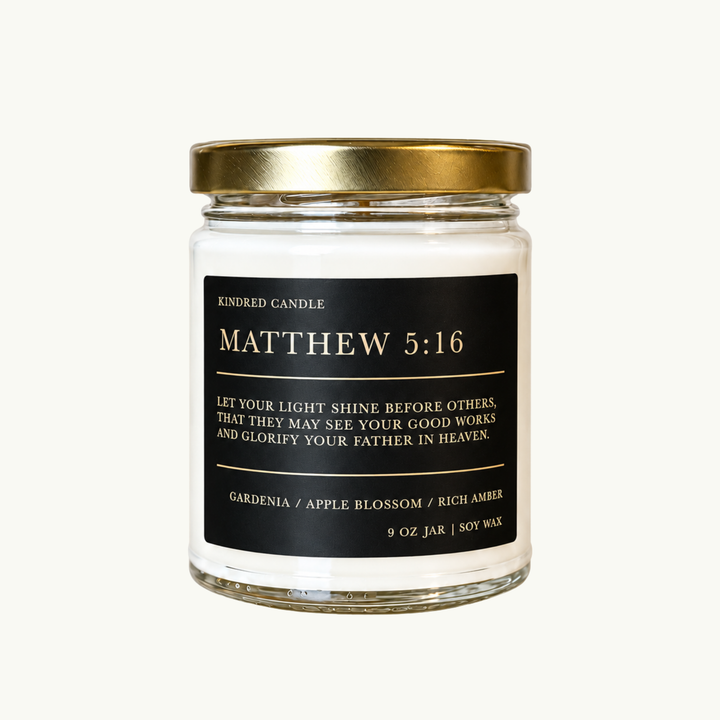 Matthew 5:16 Scripture Candle