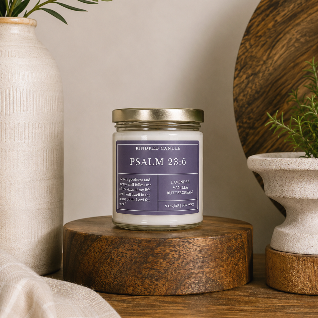 Psalm 23:6 Scripture Candle