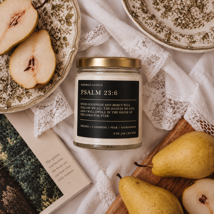 Psalm 23:6 Scripture Candle