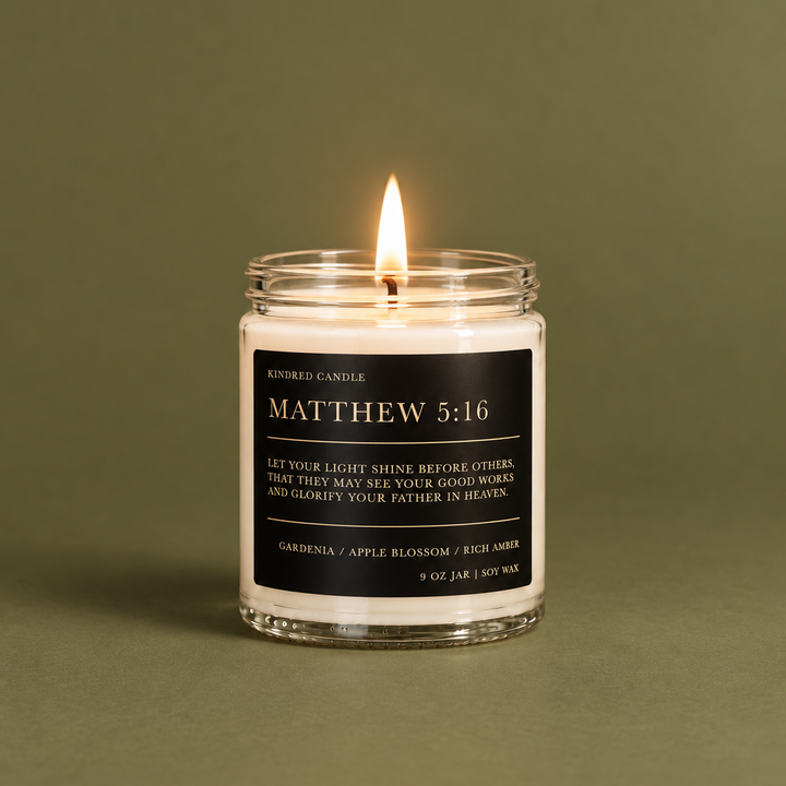 Matthew 5:16 Scripture Candle